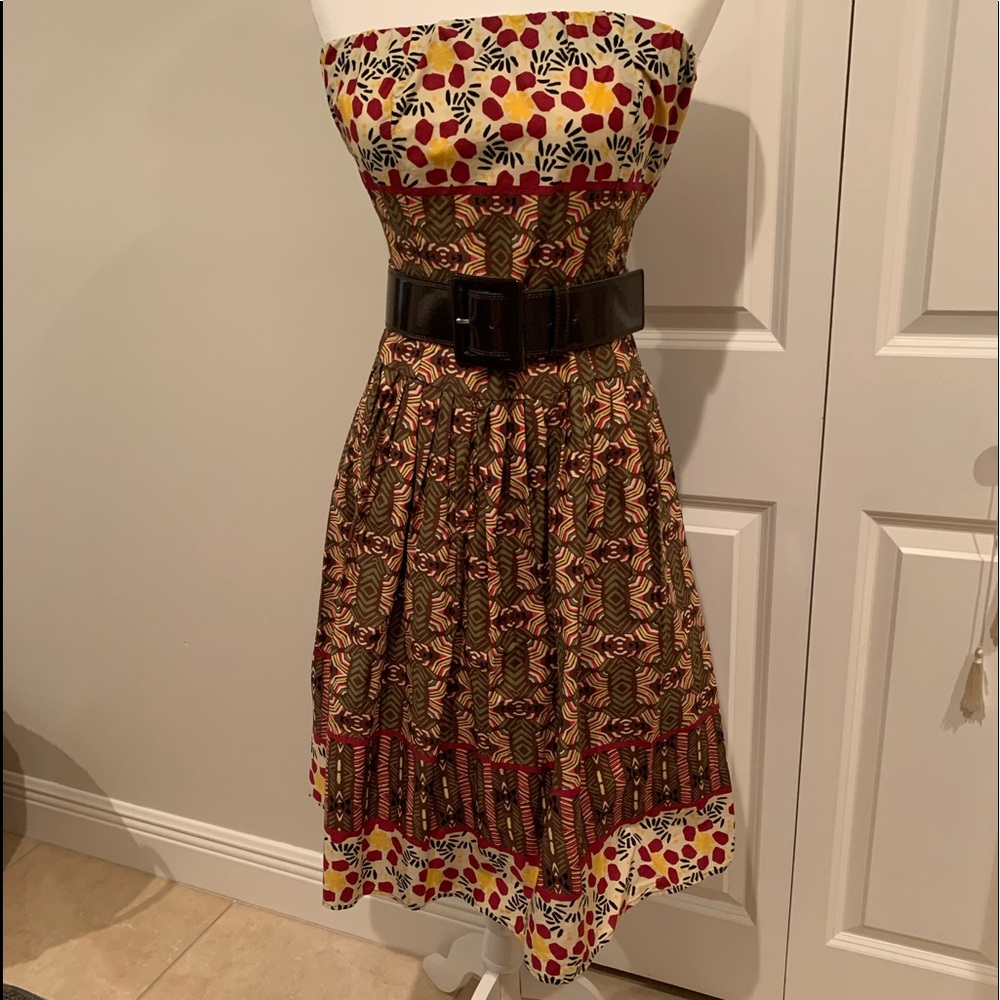 2/12 BOHO STRAPLESS MIDI DRESS SIZE SMALL - Picture 2 of 7